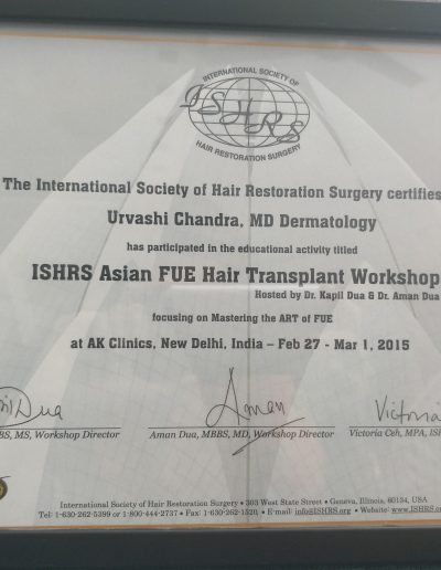 ISHHRS Asian FUE Hair Transplant Worshop