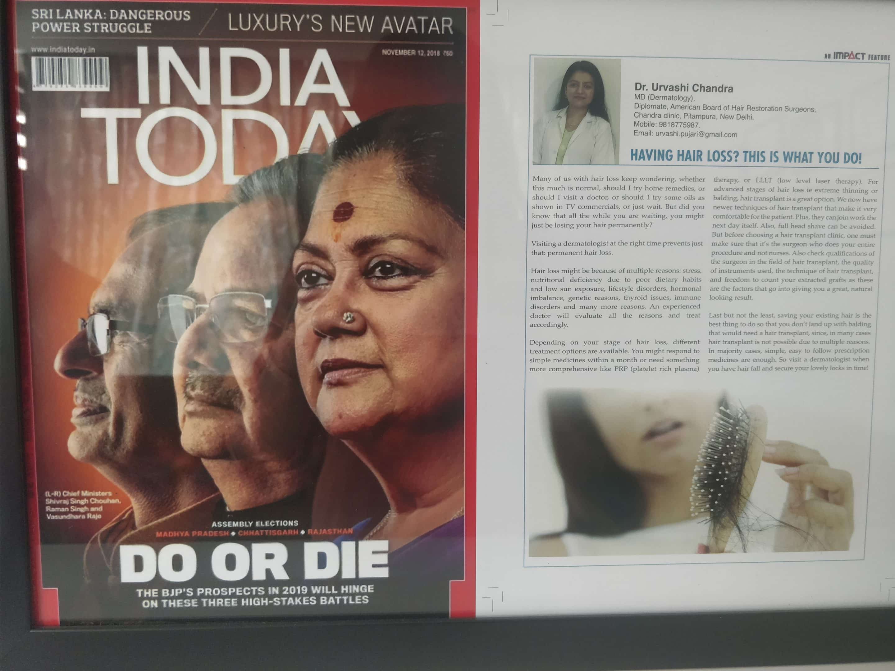 Chandra Clinic India Today Magazine feature